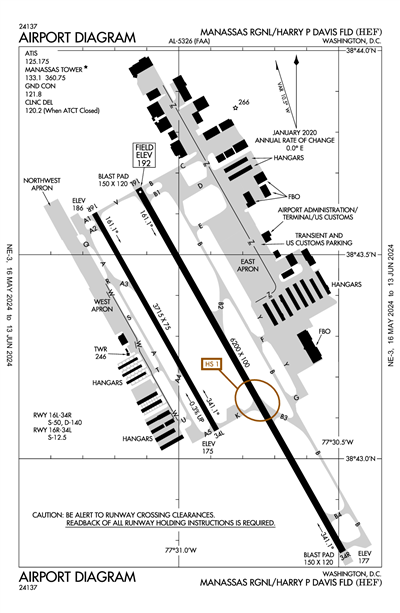 MANASSAS RGNL/HARRY P DAVIS FLD - Airport Diagram