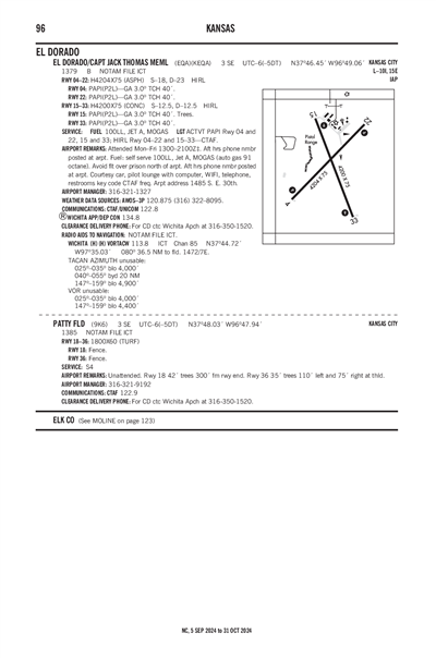 EL DORADO/CAPT JACK THOMAS MEML - Airport Diagram