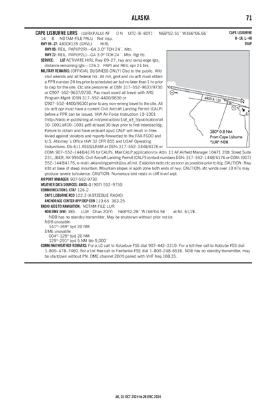 CAPE LISBURNE LRRS - Airport Diagram