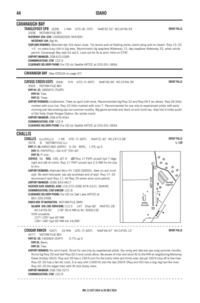 CAYUSE CREEK USFS - Airport Diagram