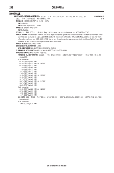 MONTAGUE-YREKA ROHRER FLD - Airport Diagram