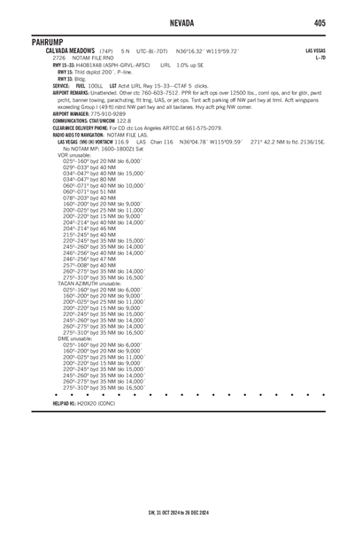 CALVADA MEADOWS - Airport Diagram