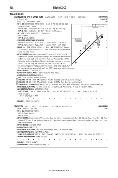 ALAMOGORDO-WHITE SANDS RGNL - Airport Diagram