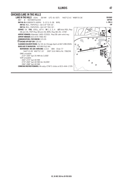 LAKE IN THE HILLS - Airport Diagram