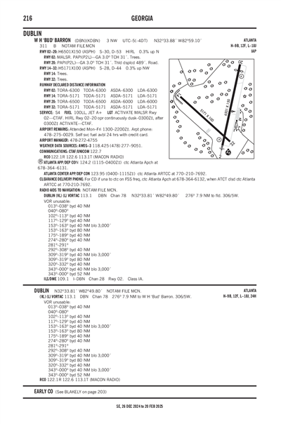 W H 'BUD' BARRON - Airport Diagram