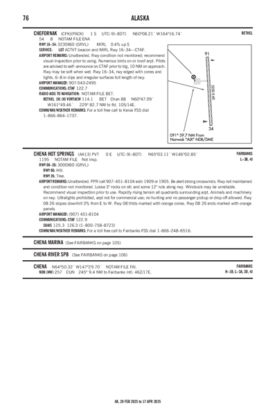 CHENA HOT SPRINGS - Airport Diagram