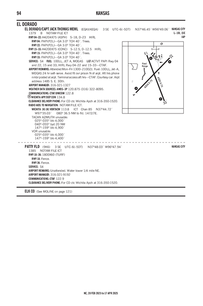 EL DORADO/CAPT JACK THOMAS MEML - Airport Diagram