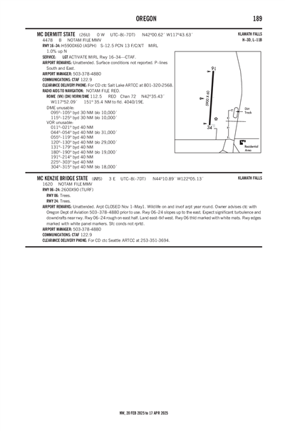 MC KENZIE BRIDGE STATE - Airport Diagram