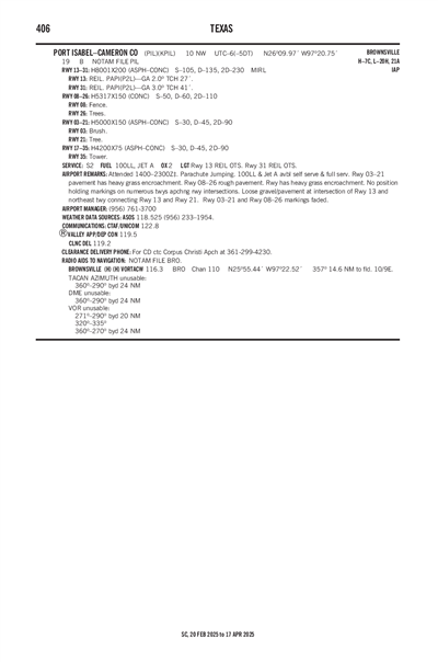 PORT ISABEL-CAMERON COUNTY - Airport Diagram