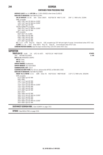 TREUTLEN COUNTY - Airport Diagram