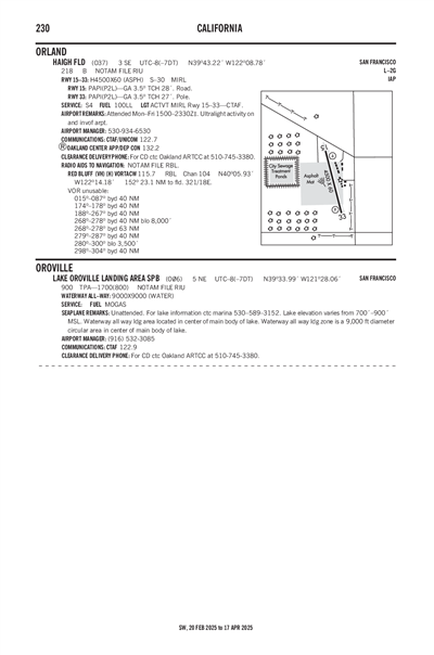 LAKE OROVILLE LANDING AREA - Airport Diagram