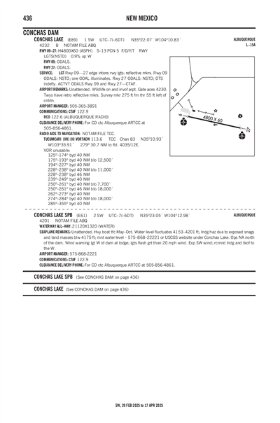 CONCHAS LAKE - Airport Diagram