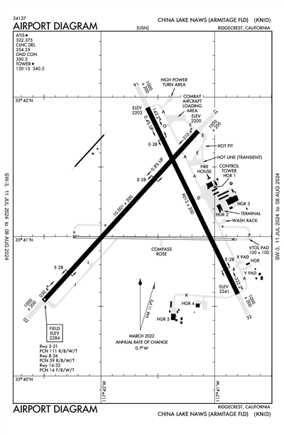 CHINA LAKE NAWS (ARMITAGE FLD) - Airport Diagram