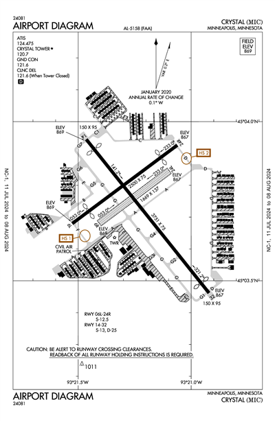 CRYSTAL - Airport Diagram