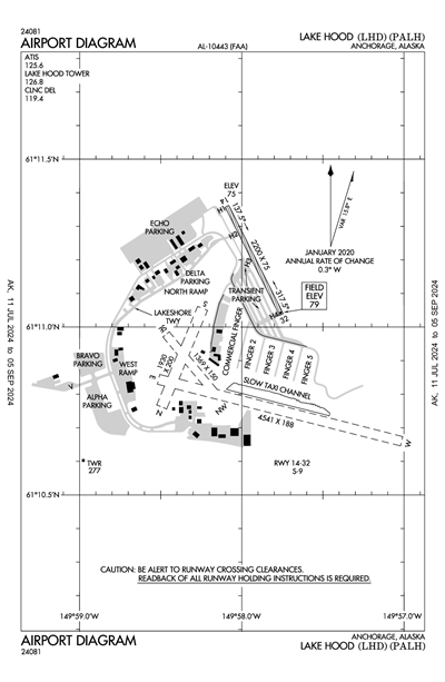 LAKE HOOD - Airport Diagram