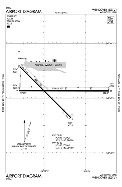 WENDOVER - Airport Diagram