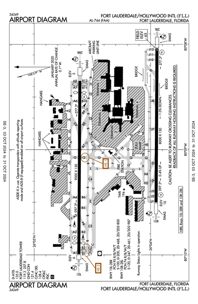 FORT LAUDERDALE/HOLLYWOOD INTL - Airport Diagram