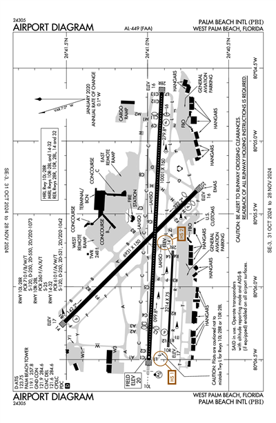 PALM BEACH INTL - Airport Diagram