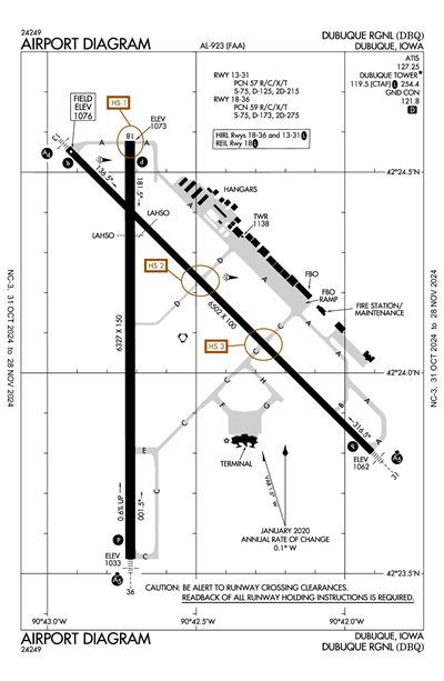 DUBUQUE RGNL - Airport Diagram