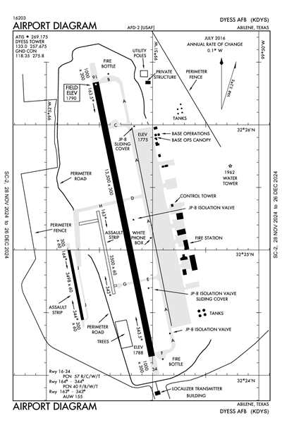 DYESS AFB - Airport Diagram