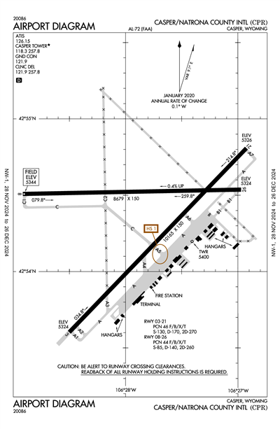 CASPER/NATRONA COUNTY INTL - Airport Diagram