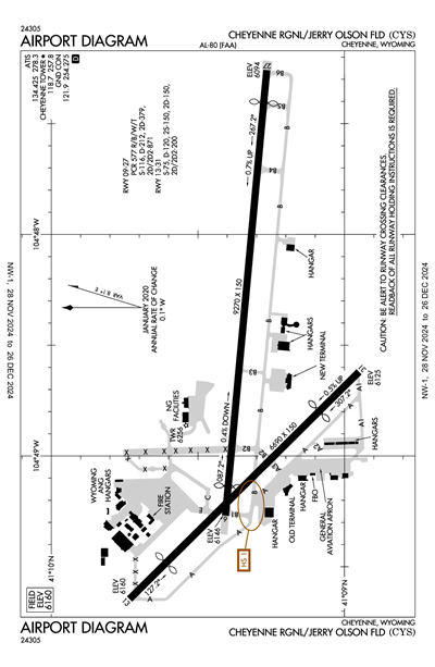 CHEYENNE RGNL/JERRY OLSON FLD - Airport Diagram