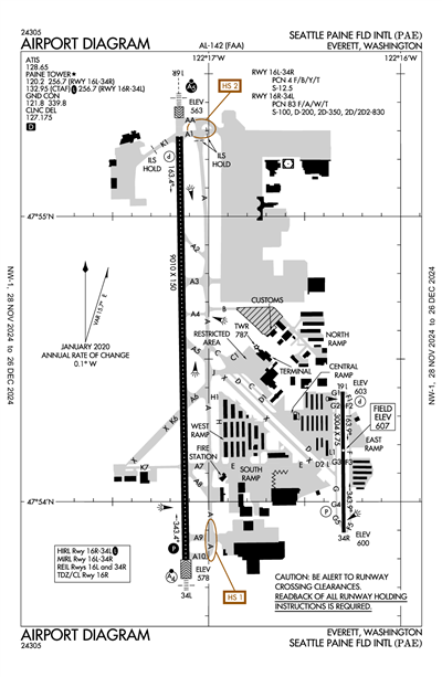 SEATTLE PAINE FLD INTL - Airport Diagram