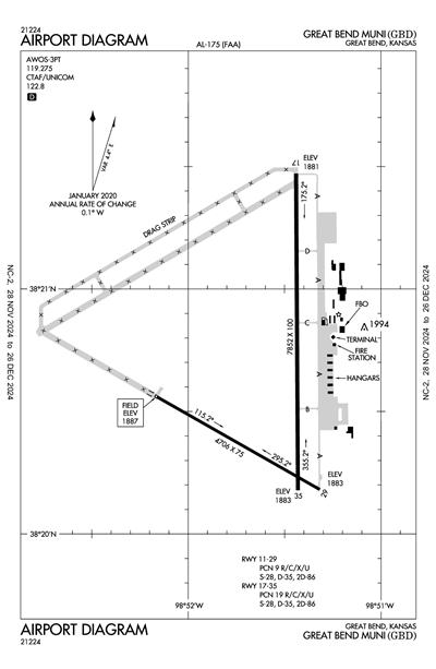 GREAT BEND MUNI - Airport Diagram