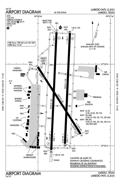 LAREDO INTL - Airport Diagram