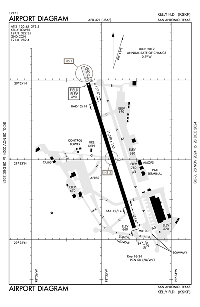 KELLY FLD - Airport Diagram