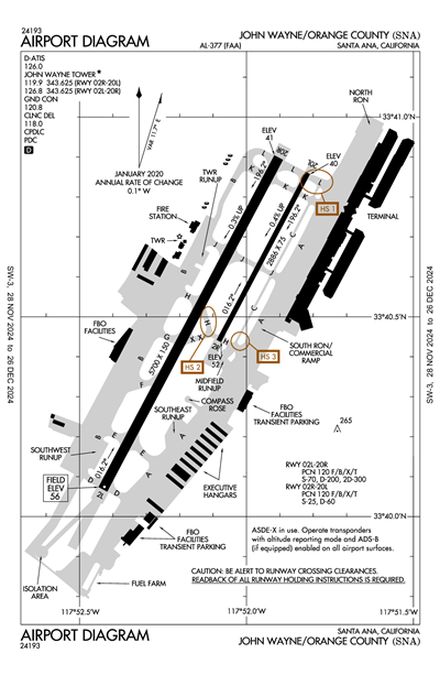 JOHN WAYNE/ORANGE COUNTY - Airport Diagram