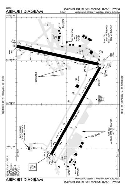 EGLIN AFB/DESTIN-FT WALTON BEACH - Airport Diagram