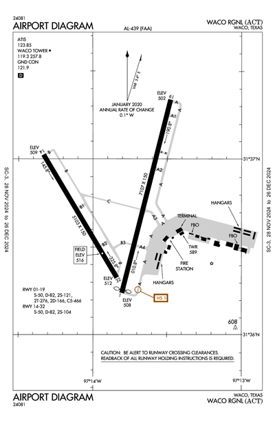 WACO RGNL - Airport Diagram