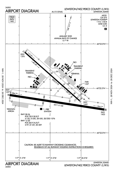 LEWISTON/NEZ PERCE COUNTY - Airport Diagram