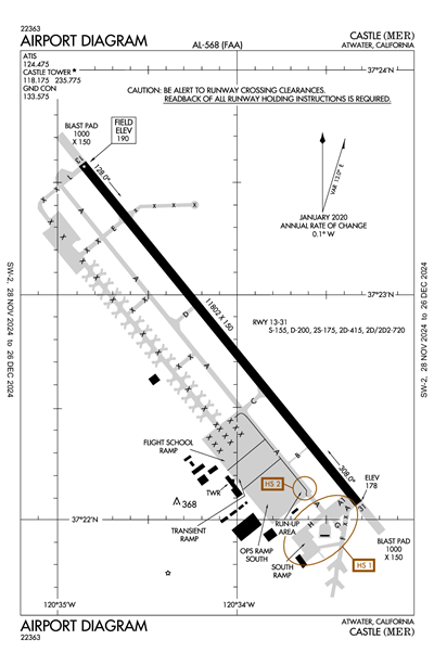 CASTLE - Airport Diagram