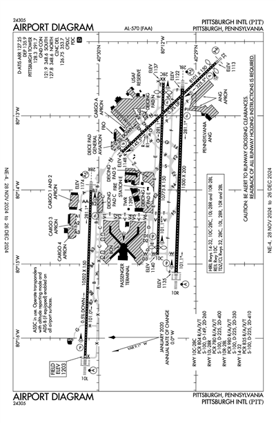 PITTSBURGH INTL - Airport Diagram