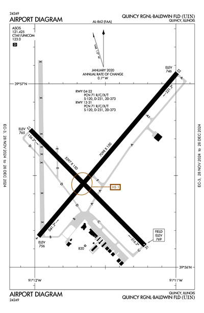 QUINCY RGNL-BALDWIN FLD - Airport Diagram