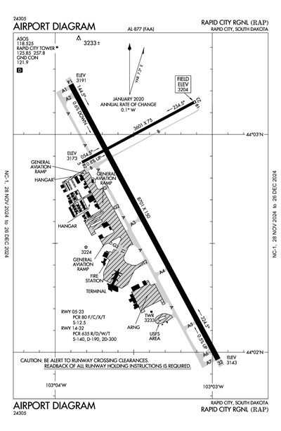 RAPID CITY RGNL - Airport Diagram