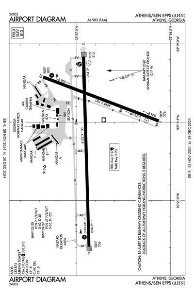 ATHENS/BEN EPPS - Airport Diagram