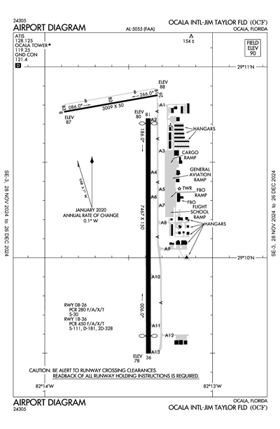 OCALA INTL-JIM TAYLOR FLD - Airport Diagram