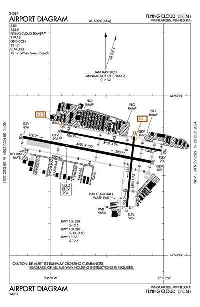 FLYING CLOUD - Airport Diagram