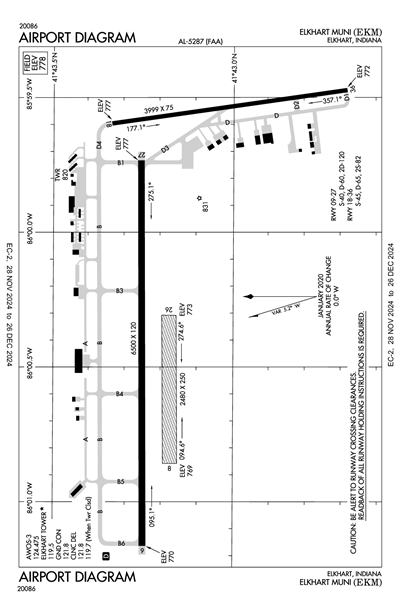 ELKHART MUNI - Airport Diagram