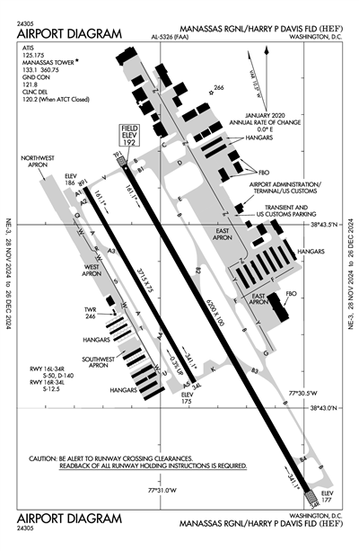 MANASSAS RGNL/HARRY P DAVIS FLD - Airport Diagram