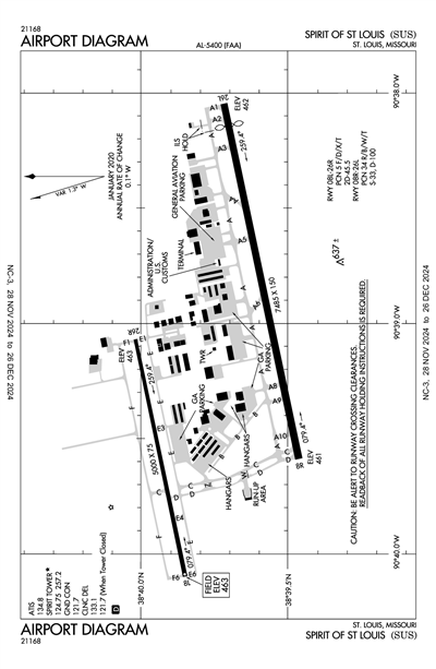 SPIRIT OF ST LOUIS - Airport Diagram