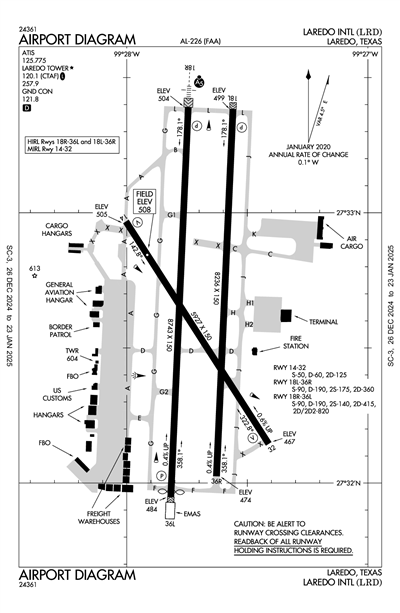 LAREDO INTL - Airport Diagram