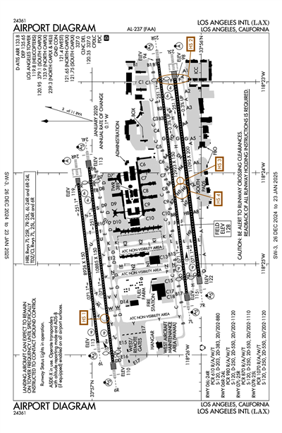 LOS ANGELES INTL - Airport Diagram