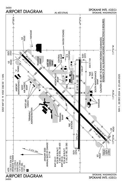 SPOKANE INTL - Airport Diagram