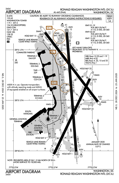 RONALD REAGAN WASHINGTON NTL - Airport Diagram