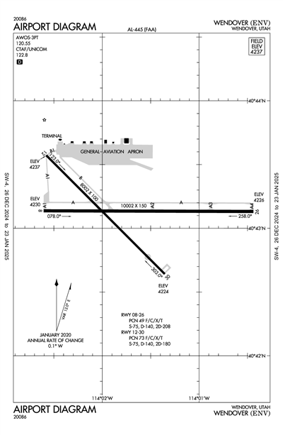 WENDOVER - Airport Diagram