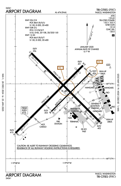 TRI-CITIES - Airport Diagram